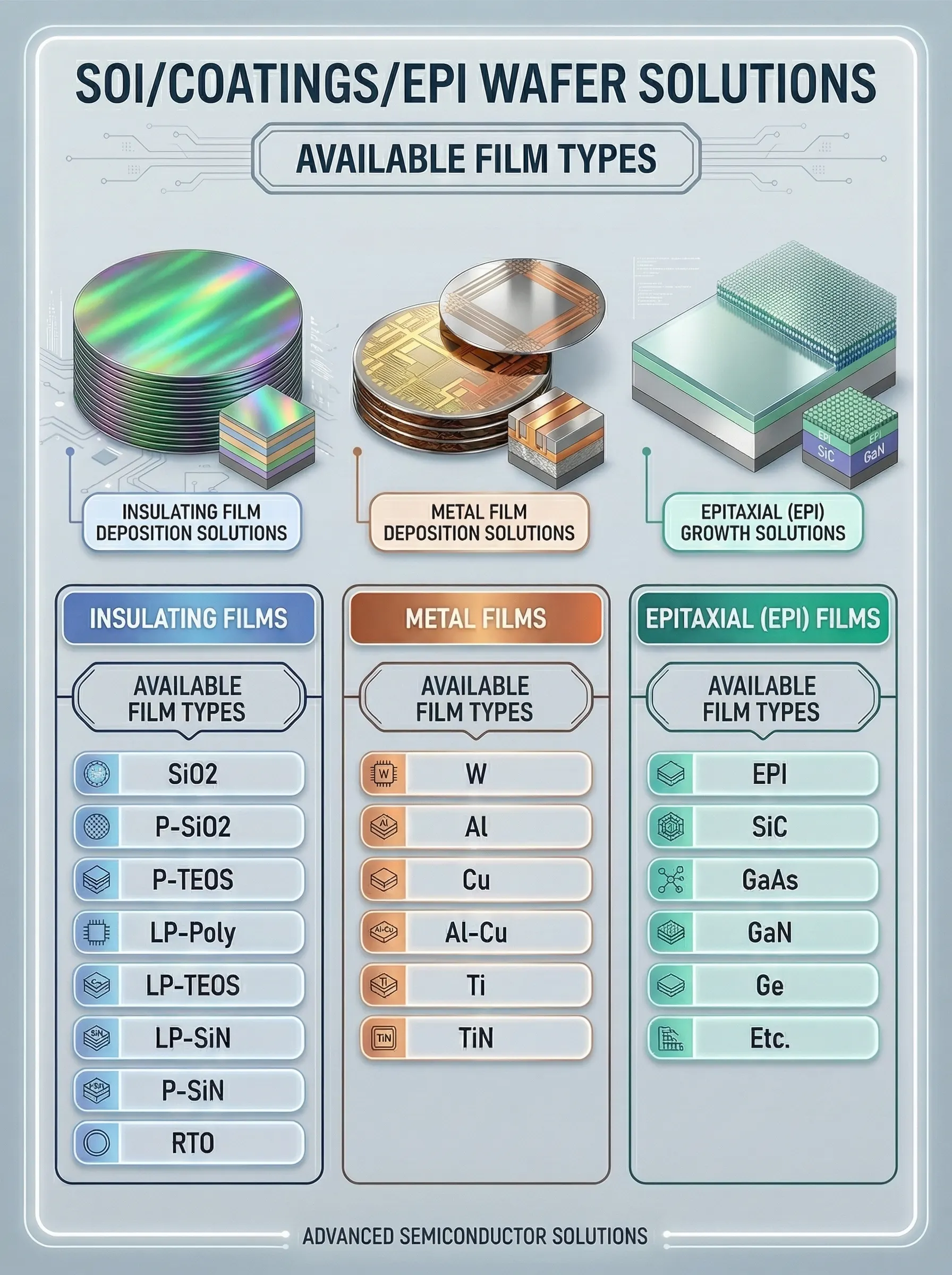 SOI, Epitaxial Wafers & Thin Films Solutions